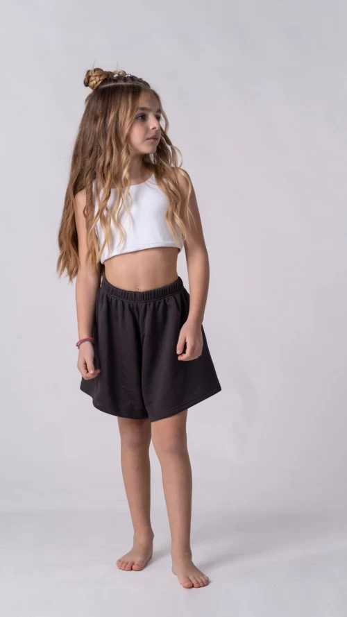 Παιδικό Λευκό Μπουστάκι Crop Top για Κορίτσι3
