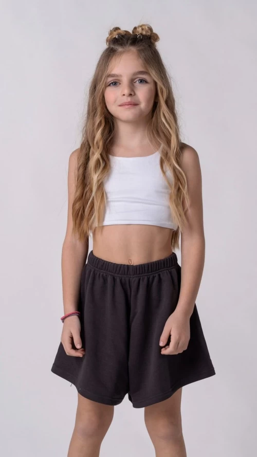 Παιδικό Λευκό Μπουστάκι Crop Top για Κορίτσι3