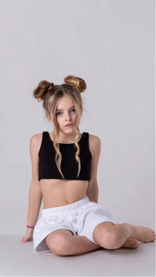 Παιδικό Μαύρο Μπουστάκι Crop Top για Κορίτσι3