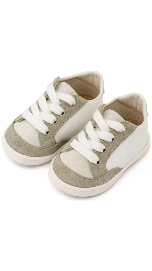 Δερμάτινο Δετό Sneakers PRΙ2120 Λευκό Μέντα6
