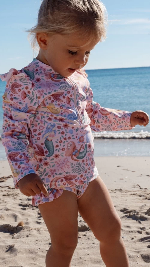 Little Dutch Παιδικό Μαγιό UV 2 Τεμαχίων Mermaid με Μακρύ Μανίκι4