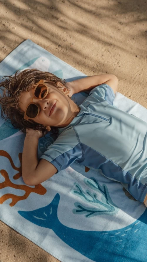Little Dutch Παιδική Πετσέτα Θαλάσσης Ocean Dreams Blue με Θαλάσσια Ζωάκια4