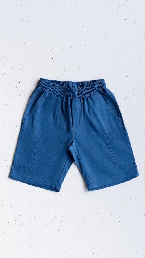 Παιδική Cargo Βερμούδα Αγοριού Soft Jean Μπλε4