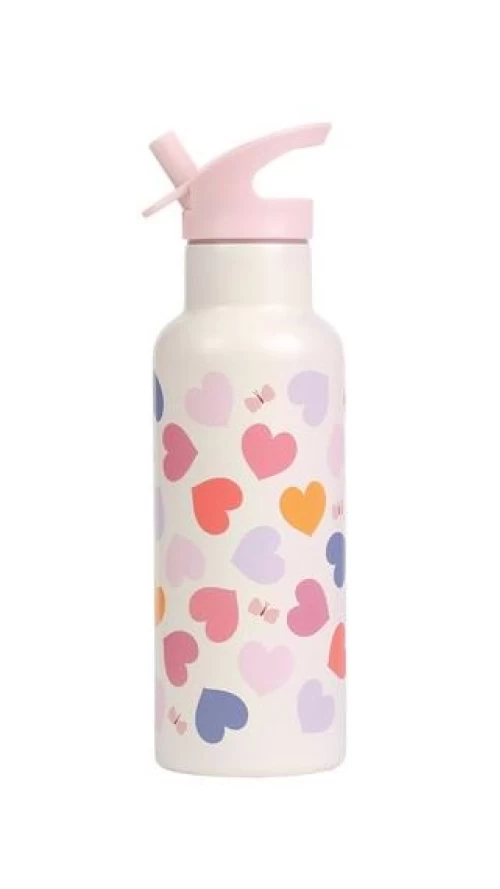 A Little Lovely Company XL Ανοξείδωτο Παγούρι Hearts 500ml 5