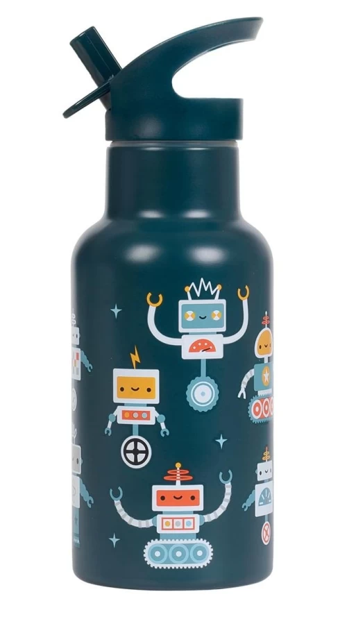 A Little Lovely Company Ανοξείδωτο Παγούρι Robots 350ml