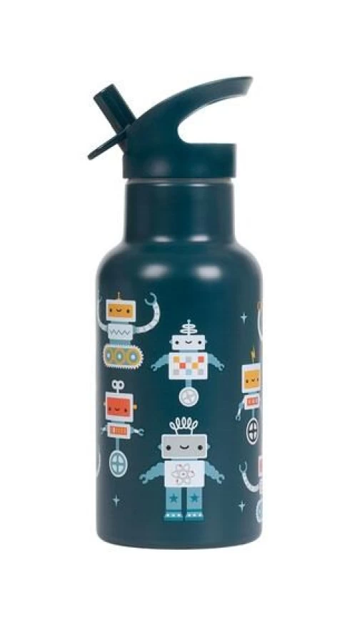 A Little Lovely Company Ανοξείδωτο Παγούρι Robots 350ml