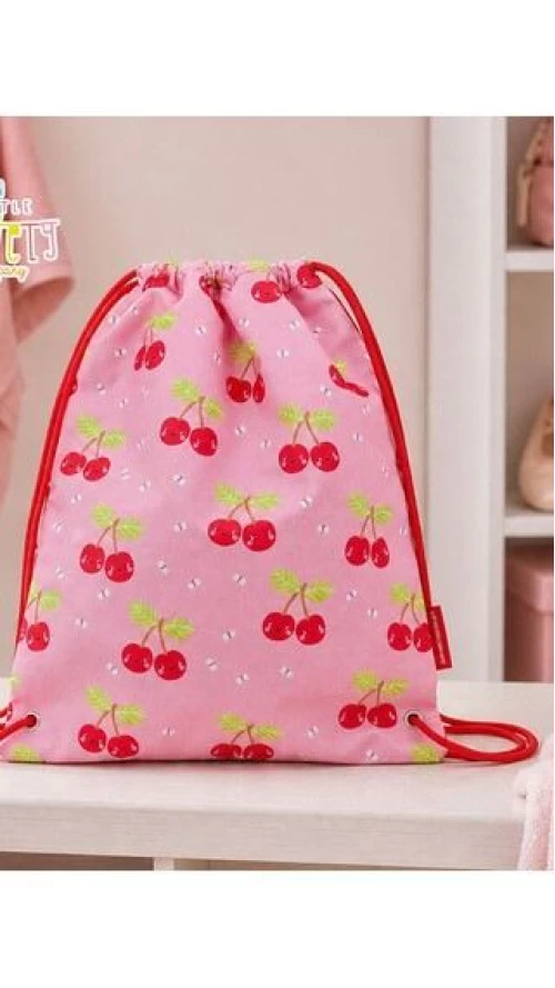 A Little Lovely Company Τσάντα Γυμναστηρίου Πουγκί Happy Cherries
