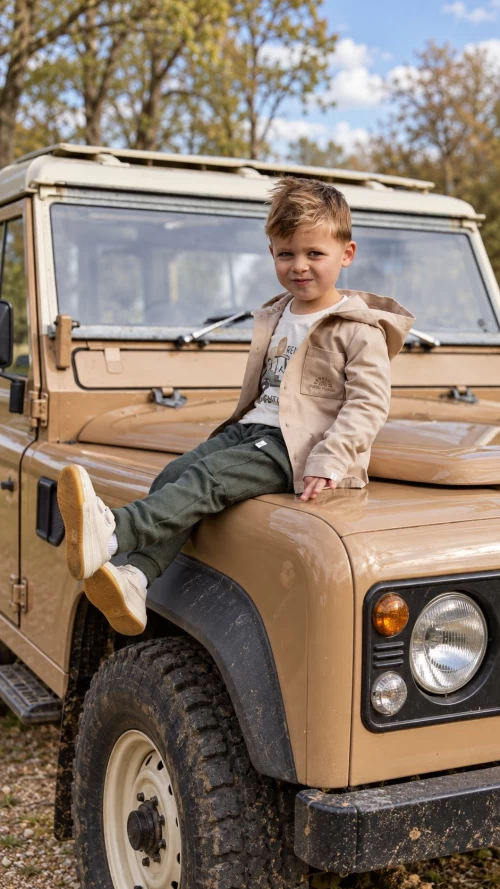 Παιδικό Overshirt με Κουκούλα Warm Taupe3